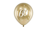 Partydeco PartyDeco Glossy Ballons 60, 6er-Set Gold