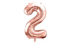 Partydeco Folienballon Zahl 2 gross