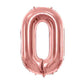 Partydeco Folienballon Zahl 0, 86 Cm, Gold