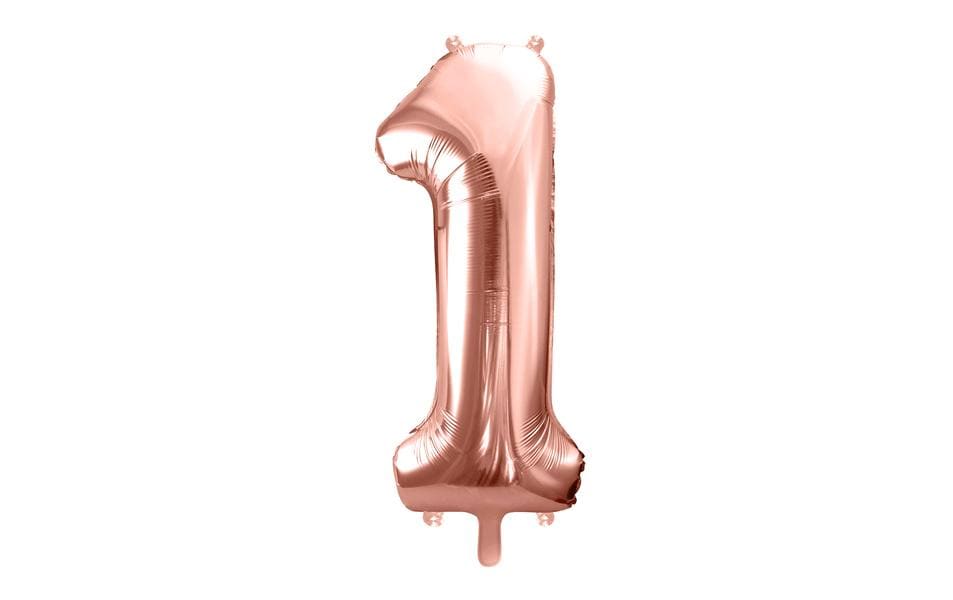Partydeco Folienballon Zahl 1 gross
