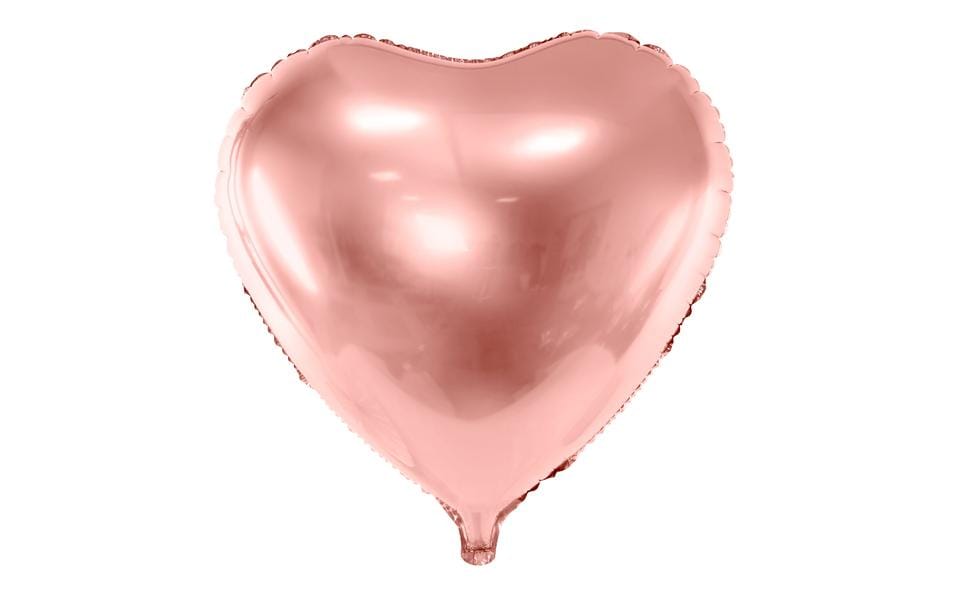 Folienballon Herz Beige Gold 45 cm von Partydeco