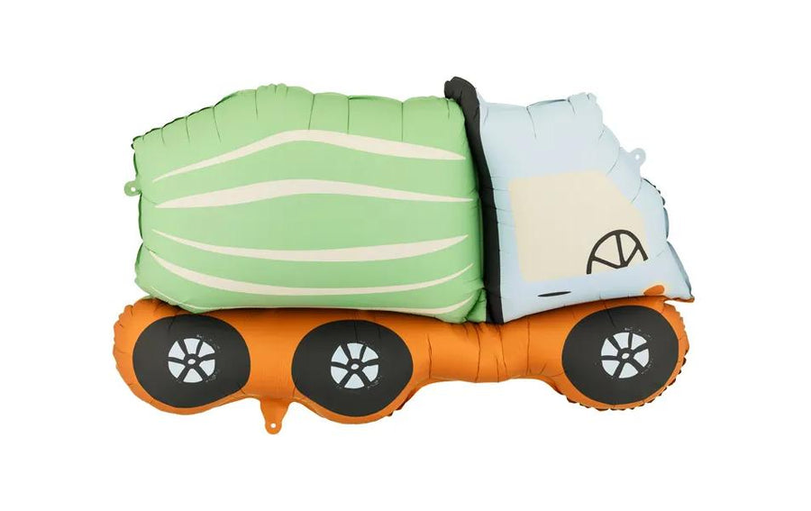Partydeco PartyDeco Folienballon Betonmischer Mehrfarbig/Gelb/Grau