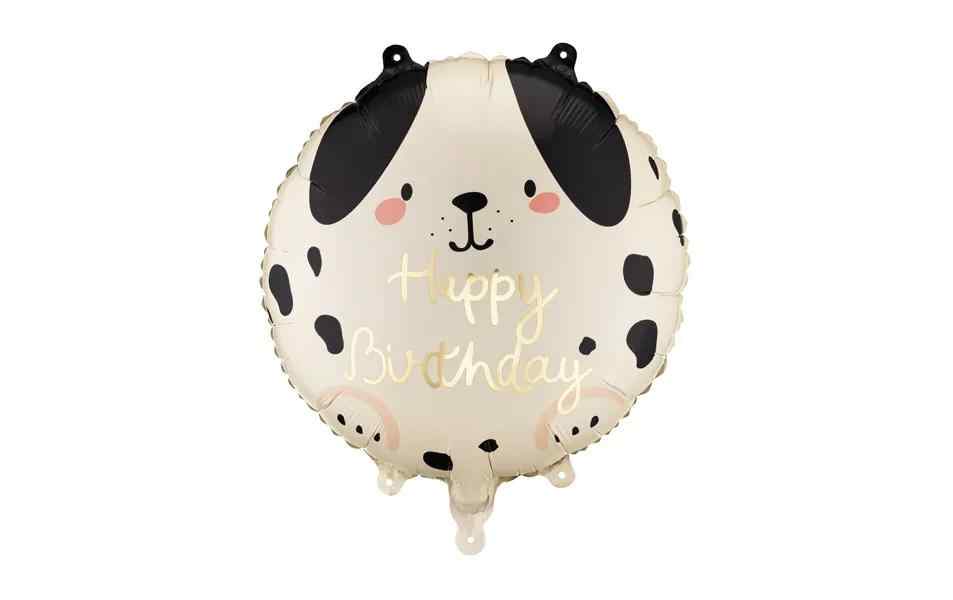 Partydeco Folienballon Happy Birthday 35 x 35 cm, Hund