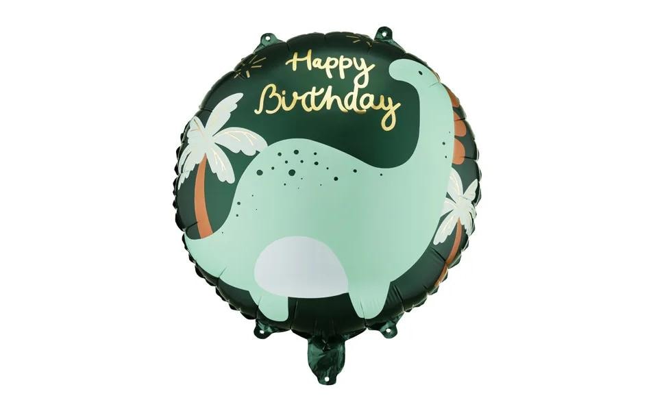Partydeco Folienballon Scheibe Brontosaurus 35 x 35 cm