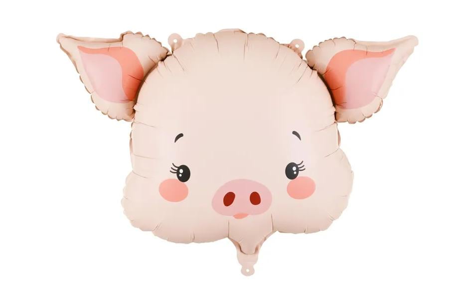 Partydeco PartyDeco Folienballon Schweinchen Rosa