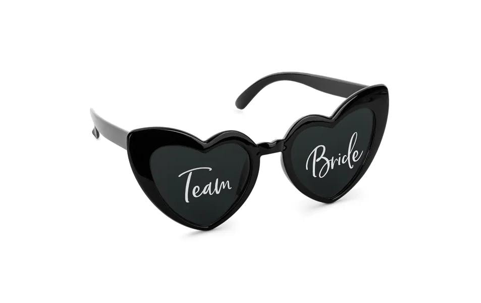 Partydeco PartyDeco Herzbrille Team Bride Kunststoff Schwarz
