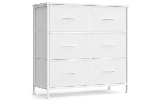 Songmics Kommode 73.7 x 76.7 x 30 cm Weiss