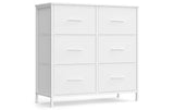 Songmics Kommode 73.7 x 76.7 x 30 cm Weiss