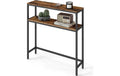VASAGLE Konsolentisch 80 x 80 cm, Schwarz/Braun