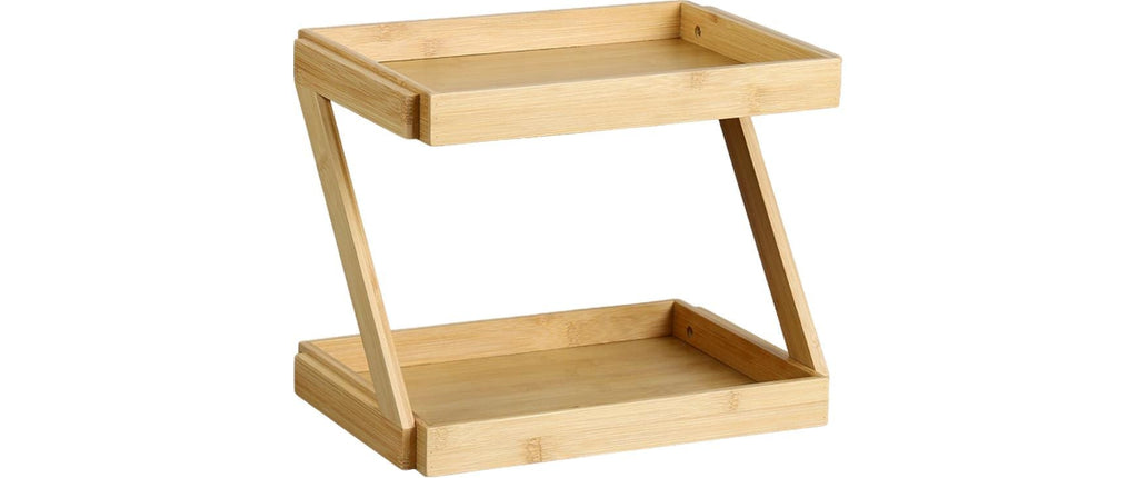 Küchenregale 2 Ebenen Bambus 55x20x27 cm Kesper