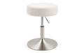 Schminkhocker Weiss/Silber mit Stahlrahmen von relaxdays