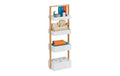 Badregal 30 x 88 cm Weiss Braun von relaxdays