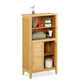 relaxdays Badschrank Lamell 50 x 92 cm Braun