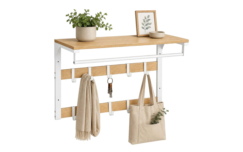Garderobe 80 cm x 42 cm Schwarz/Braun von relaxdays