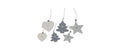 CHALET Holz Ornament-Hänger Set