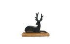 Weihnachtsfigur Rentier Rene 22cm aus Holz und Aluminium