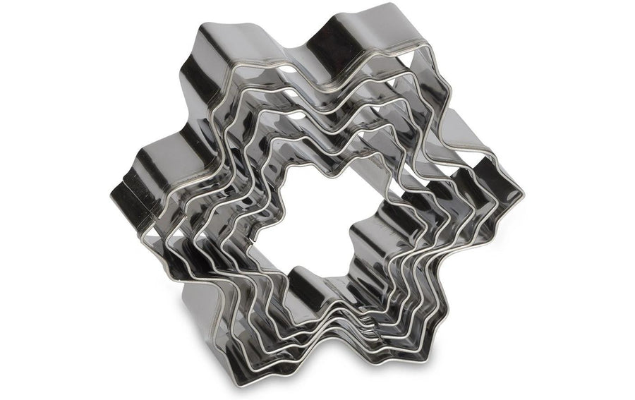 Patisse Patisse Guetzli-Ausstecher Schneeflocken Edelstahl Silber