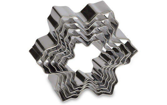 Patisse Patisse Guetzli-Ausstecher Schneeflocken Edelstahl Silber