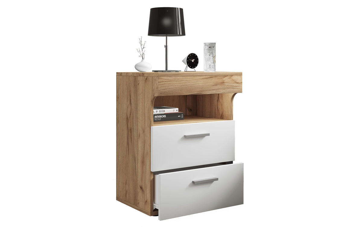 Nachttisch Slepal L 45 x 61 cm Weiss von VCM