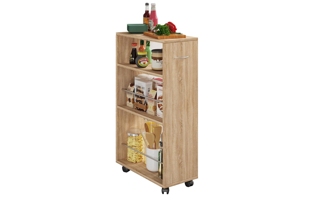 Küchenwagen Tusal 25 x 85 x 50 cm Weiss von VCM