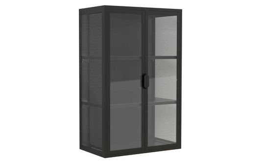 VCM Wandvitrine Flokas L 60 x 95 cm Schwarz