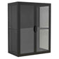 VCM Vitrine Flokas M 60 x 80 cm Weiss-Schwarz