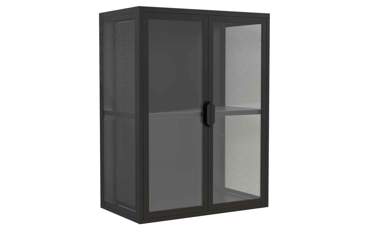 VCM Vitrine Flokas M 60 x 80 cm Weiss-Schwarz