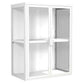 VCM Vitrine Flokas M 60 x 80 cm Weiss-Schwarz