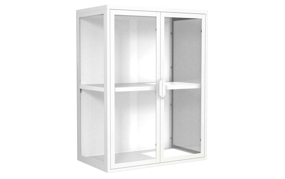 VCM Vitrine Flokas M 60 x 80 cm Weiss-Schwarz