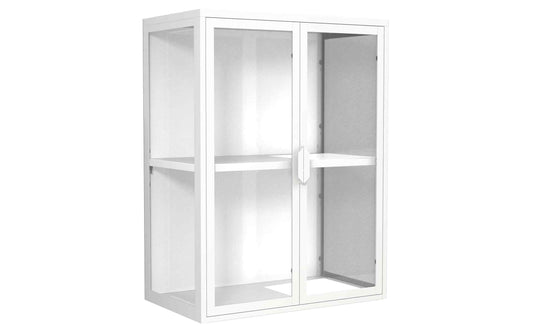 VCM Vitrine Flokas M 60 x 80 cm Weiss-Schwarz