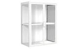 VCM Vitrine Flokas M 60 x 80 cm Weiss-Schwarz