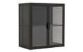 Kommode Vitrine Flokas S 60 x 65 cm Schwarz VCM