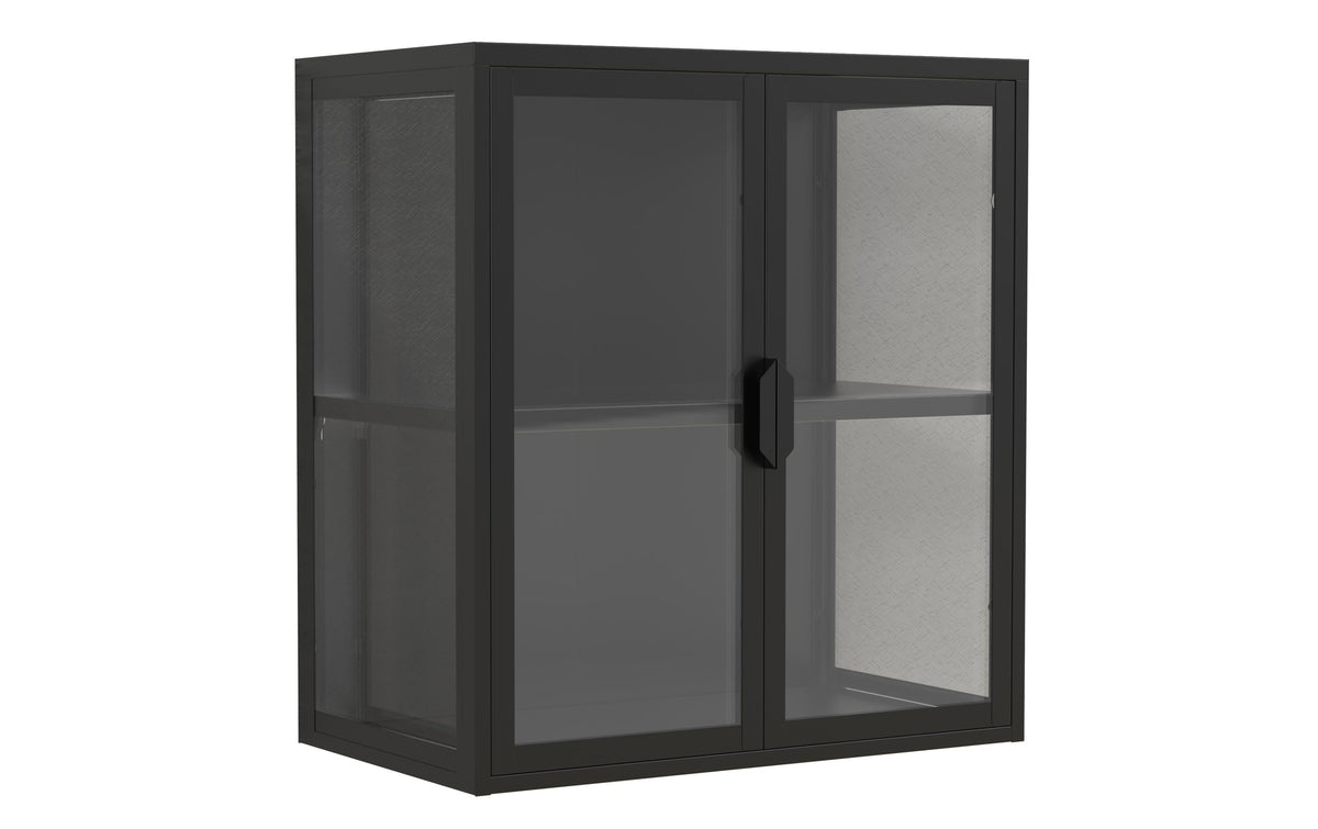 Kommode Vitrine Flokas S 60 x 65 cm Schwarz VCM