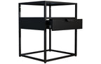 Nachttisch Flokas M 45 x 55 cm Schwarz von VCM
