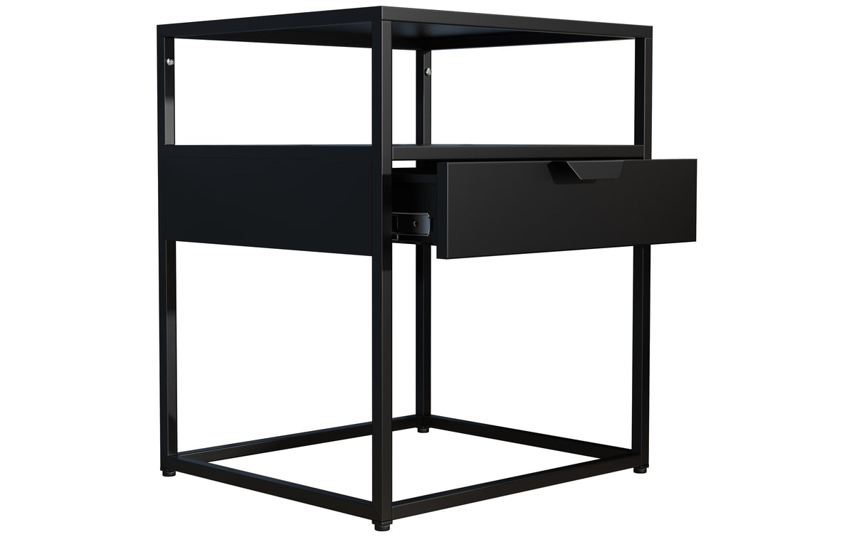 Nachttisch Flokas M 45 x 55 cm Schwarz von VCM