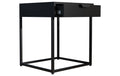 Nachttisch Flokas S 43 x 50 cm Schwarz von VCM