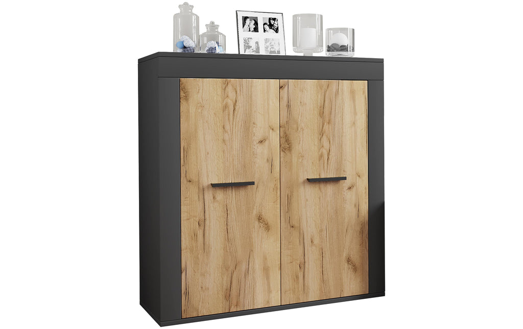 Kommode Usilo 80 x 89 cm Braun/Grau von VCM