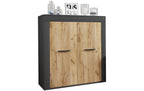Kommode Usilo 80 x 89 cm Braun/Grau von VCM