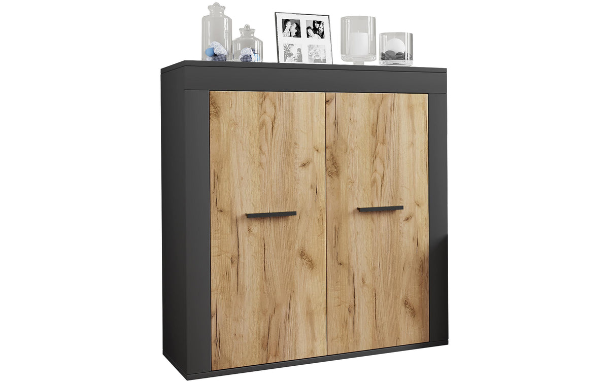 Kommode Usilo 80 x 89 cm Braun/Grau von VCM