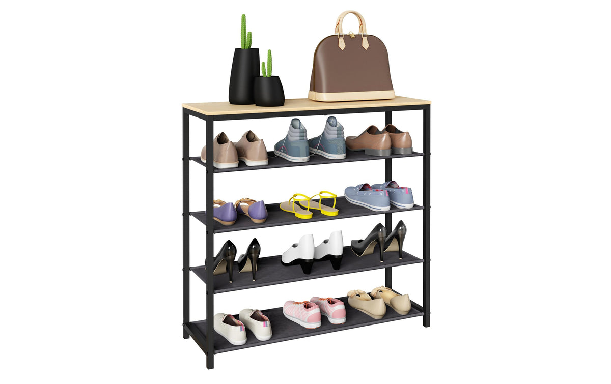 Schuhschränke Taliro 90x87 cm Braun/Schwarz von VCM