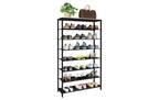 Schuhschrank Taliro 90 x 152 cm Schwarz Weiss von VCM