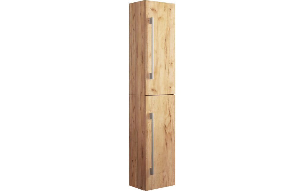 Badschrank Badinos 33x150 cm Schwarz von VCM