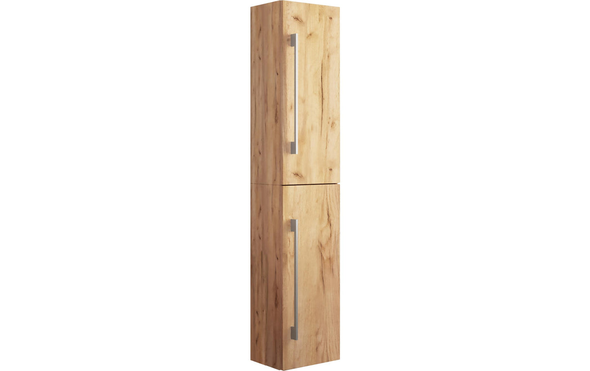 Badschrank Badinos 33x150 cm Schwarz von VCM