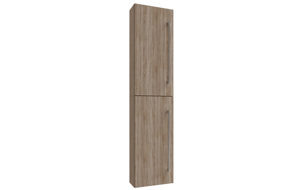 Badschrank Badinos 33x150 cm Schwarz von VCM