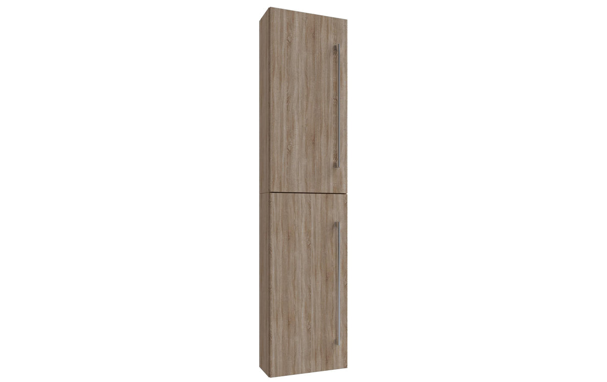 Badschrank Badinos 33x150 cm Schwarz von VCM