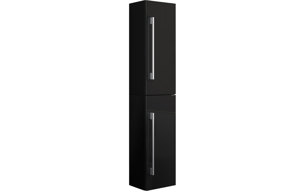 Badschrank Badinos 33x150 cm Schwarz von VCM