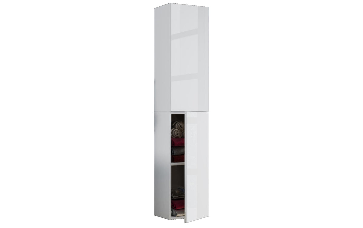 Badschrank Lendas 33x150 cm Braun/Grau von VCM
