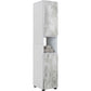 VCM Badezimmerregal Flandu 31 x 160 cm Braun/Grau