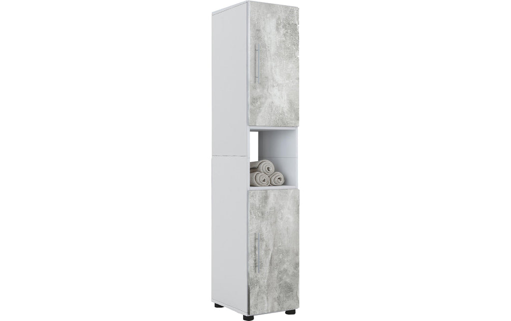 Badschrank Flandu 31 x 160 cm Braun/Grau von VCM