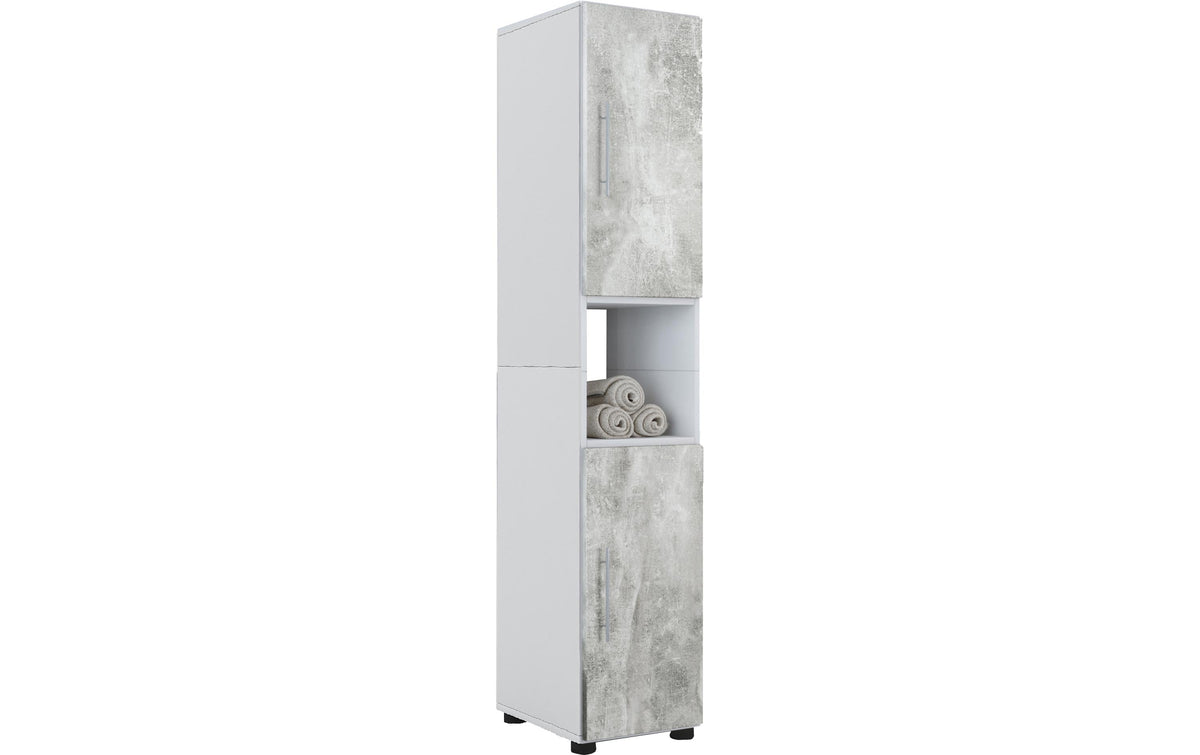Badschrank Flandu 31 x 160 cm Braun/Grau von VCM